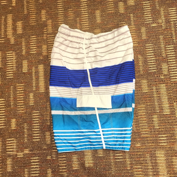 OP Men's Blue White Striped Swim/Board Trunks Size 2XL - Picture 6 of 11